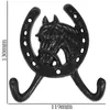 Badrumshyllor Europeisk stil Creative Design Horse Theme Clothing Cast Iron Craft Home Decoration Hook Gift 230725