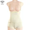 Hot Selling Zipper Front and Compression Waist Trainer Waist Body Shaper for Women Slimming Black Nude Bodysuit