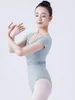 Portez des femmes d'entraînement classique BodySuit Ballerine Dancewear Lace Backless Dance Ballet Performance Gymnastique Costume de justaucator