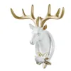 Decorative Objects Figurines Deer Head Wall Hook Three dimensional Crafts Creative Ornament Collectible Hat 230725