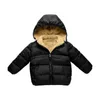 Casaco de penas ZWY664 Fleece Winter Parkas Kids Jackets For Girls Boys Warm Thick Velvet Children's Coat Baby Outerwear Infant Overcoat HKD230725