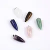 Nieuwe Waterdruppel Kegel Bullet Head Hanger Healing Charm Natuursteen Crystal Making Ketting Sleutelhanger Accessoires