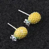 Orecchini a bottone 2023 Gioielli di moda Carino ananas per donne e ragazze Creative Boucles D'Oreilles Pour Les Femme