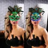 Couverture de visage avec plumes mascarade vénitienne couverture de visage mode Vintage fournitures de costumes d'halloween pour la fête de carnaval Cosplay