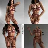 Nxy Leopard Sensual Lingerie Open Bra Kit нажатие на вышивание без цензуры.