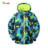 معطف Hiheart Kids Ski Coat Winter -35 درجة التزلج على الجليد بدلات تزلج دافئة مقاومة للماء في الهواء الطلق سترات الثلج للأطفال الفتيات الفتيات الملابس HKD230725