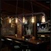 펜던트 램프 로프트 빈티지 조명 개인화 바 조명 산업용 수도관 램프 E27 카페
