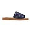 Luxusmarken-Designer-Sommerhausschuhe für Damen, Woody-Slides, Sandalen mit Schriftzug, Canvas-Gummi, Damen-Pantoletten, flache Sandalen, modische Indoor-Housr-Pferd-Outdoor-Coach-Schuhe