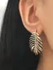 Boucles d'oreilles Boho été grande déclaration feuille de palmier vacances Style hawaïen Punk couleur or plante oreille bijoux pour femmes Aretes