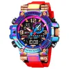 Zegarek zegarek zegarek na męskie wysokiej jakości Digitalanalog Dual Ruch 5ATM Waterproof Watches Fashion Sports 8025 230724