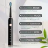 black and white sonic electric toothbrush for male and female lovers 5-mode usb charging ipx7 waterproof sonic electric