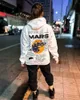 Womens hoodies tröjor y2k amerikansk stil lös mode topp high street hip hop globe tryck hoodie kvinnor harajuku punk casual överdimensionerad tröja 230724