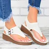 Slippare kvinnor sandaler 2021 nya kvinnor klackar sandaler plattform kilar skor för kvinnor sommar sandalias mujer casual flip flops plus storlek 43 l230725