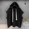 Men's T Shirts 2023 Summer Solid Color Hooded Sleeveless T-shirt Sports Hip-hop Korean Version Of Everything Handsome Vest Couple Hoodie Me