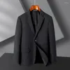 Men's Suits Boutique XL-9XL Fashion Business Korean Version Plus Fat Stripe British Style Leisure Slim Work Wedding Host Blazer