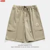 2023 nuovi pantaloncini cargo con cintura da uomo stile coreano estate pantaloncini cargo a gamba larga neri moda streetwear hip hop casual larghi corti