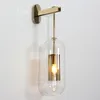 Vägglampa modern stil antik badrum belysning led switch koreansk rum dekor trådlöst söt ljus