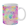 Canecas Neon Paint Mug Abstract Splatter Café Novidade Criativa Copos de Cerâmica