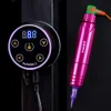 Machine à tatouer Mast Tattoo P10 RCA Kit de maquillage permanent pour stylo rotatif avec affichage à LED Alimentation Cartouche d'encre professionnelle Ensemble d'aiguilles 230724