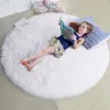 Tapijten Pluche Ronde Tapijt Wit Kinderen Tapijten voor Woonkamer Home Decor Zachte Kid Slaapkamer FloorPlay Mat Babykamer Pluizige Leuke Tapijt R230725