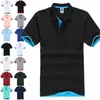 Herren Polos Marke Poloshirt Herren Sommer Designer Baumwolle Kurzarm Business Casual Atmungsaktive Poloshirt Plus Größe 3XL 230724