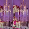 Outros artigos para festas de eventos Candelabro de acrílico 9 cabeças Castiçais de casamento Candelabro suporte de flores para decoração de mesa de centro 230725