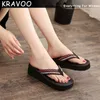 Slippers Kravoo New Flip Flop Flops for Women Wird Slippers Women's Platform Widges Sandals Ladies Oute Beach Slides L230725