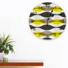 Wall Clocks Drop Geometry Yellow Grey Clock Modern Design Stickers Home Decor Living Room Digital Bedroom Watch