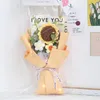 Dried Flowers Finished Homemade Sunflower Crochet Flower Bouquet Handwoven Mothers Day Gift Wedding Party Home Decoration 230725