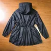 Trench femme 2023 veste coupe-vent à capuche manteau mi-long cordon de serrage ourlet mince couche dentelle crème solaire vêtements
