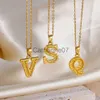 Pendant Necklaces DUOYING Custom Initial Necklace Personalized A-Z Initials Pendant Kids Jewelry Wave Chain Gold Letter Necklace Gift J230725