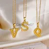 Collane con ciondolo DUOYING Collana iniziale personalizzata Iniziali A-Z personalizzate Ciondolo Gioielli per bambini Catena a onde Collana con lettera d'oro Regalo J230725