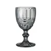 Verres à vin SZ 10 oz gobelet en verre coloré avec tige 300 ml motif Vintage verres romantiques en relief pour la fête de mariage