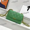 Mini bolso de hombro clásico con solapa para mujer Caviar acolchado Mini Crossbody Designer Purse Vintage Portabl Clutch Gold Hardware Bolso de lujo Fanny Pack Tarjetero 20CM