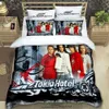 Band Tokio Hotel Hela säsongen Tvilling Bedbling Set 3 -stycken Tvätten Set Bed Däcke Cover Double King Comfer Cover Home Textile L230704