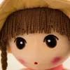 Boneca princesa menina fofa grande Boneca de pelúcia Brinquedo de pelúcia chapéu de palha boneca feier