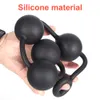 Anal Toys Large Silicone Bead Anal Chain Plug Pull Pull Global 4-Size Masturbation Prostate Sex Toy 230724