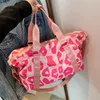 Duffel Bags Ly Design Design Design Women's Fashion Storage Leopard Luggage Bag Travel Sports大型ナイロン高級荷物230724