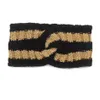 Designer Elastische Tulband Wollen Hoofdband Gebreide Haarbanden Voor Mannen En Vrouwen Italië Merk Winter Warme Hoofdbanden Headwraps I03335O