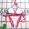 Klassische Bikinis Set Bademode Mode Brief Drucken Badeanzüge Sommer Yoga Übung Sexy Designer Charme Dame Zwei Stücke Sets