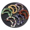 Natural Chip Stone beads Moon Hair Clips Chakra Yoga Crystal Hairclip Amethyst Rose Quartz Hairpin Hair clip Accessories