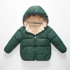 Down Coat ZWY664 Fleece Winter Parkas Kids Jackets For Girls Boys Warm Thick Velvet Children's Coat Baby Outerwear Infant Overcoat HKD230725