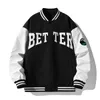 Heren Varsity-jack Designerjack Windjack Heren Letterman-jack met lange mouwen Kledingknopen met streep Bomberjacks Honkbaluniform Grote maten XXL XXXL