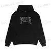 Casual Flocking Bone Pattern Tshirt Top Mens Sweatshirt Hoodie Japanese Korean Streetwear O-neck Men Sweatshirt T230814