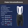 Biscons cyclistes Kemaloce Road Blank Black Cycling Shorts APPECOT 5D PAD GEL PAD BIB BIB CHOST REFLACHE