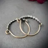 Dangle Oorbellen Klassieke Metalen Goud Kleur Een String Van Stenen Vintage Creatieve Ronde Geometrie Gepersonaliseerde Handgemaakt