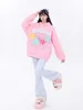 Kadın Hoodies Sweatshirts Kore Moda Y2K Büyük Boy Hoodie Punk Harajuku Baskı Çift Üstler Kawaii Giysileri Sweatshirt Ceket Kadınlar için 230725