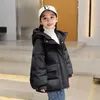 Down Coat Children's Loose Down Jacket New Children's Girls Winter Fashion Warm Short Hooded Outdoor Sports Coat for Kids HKD230725