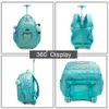 Torby szkolne plecak dla dziewcząt Schootrolley Bag Wheels Kids Travel Bagage Tolley Torby 2307725