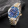 aaa montre homme bleu mouvement automatique verre 41mm sous-marin entièrement en acier inoxydable fermoir coulissant montres de natation saphir montre lumineuse montre de luxe